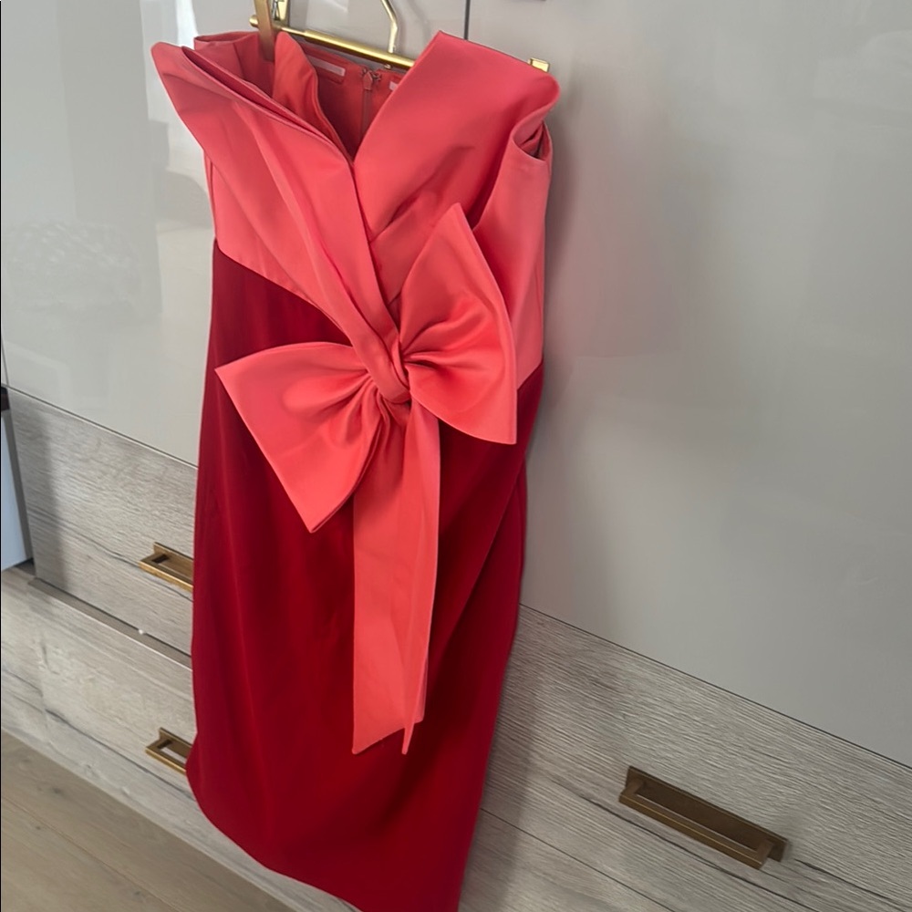 Elegant Red and Pink Bow Skirt